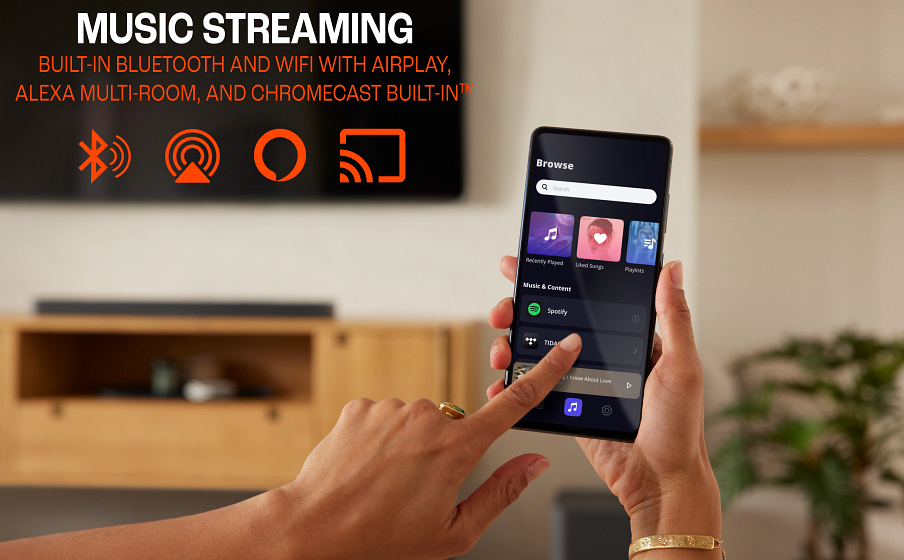 BAR 1000 Connexion Wi-Fi int&eacute;gr&eacute;e avec AirPlay, Alexa Multi-Room Music et Chromecast built-in&trade; - Image